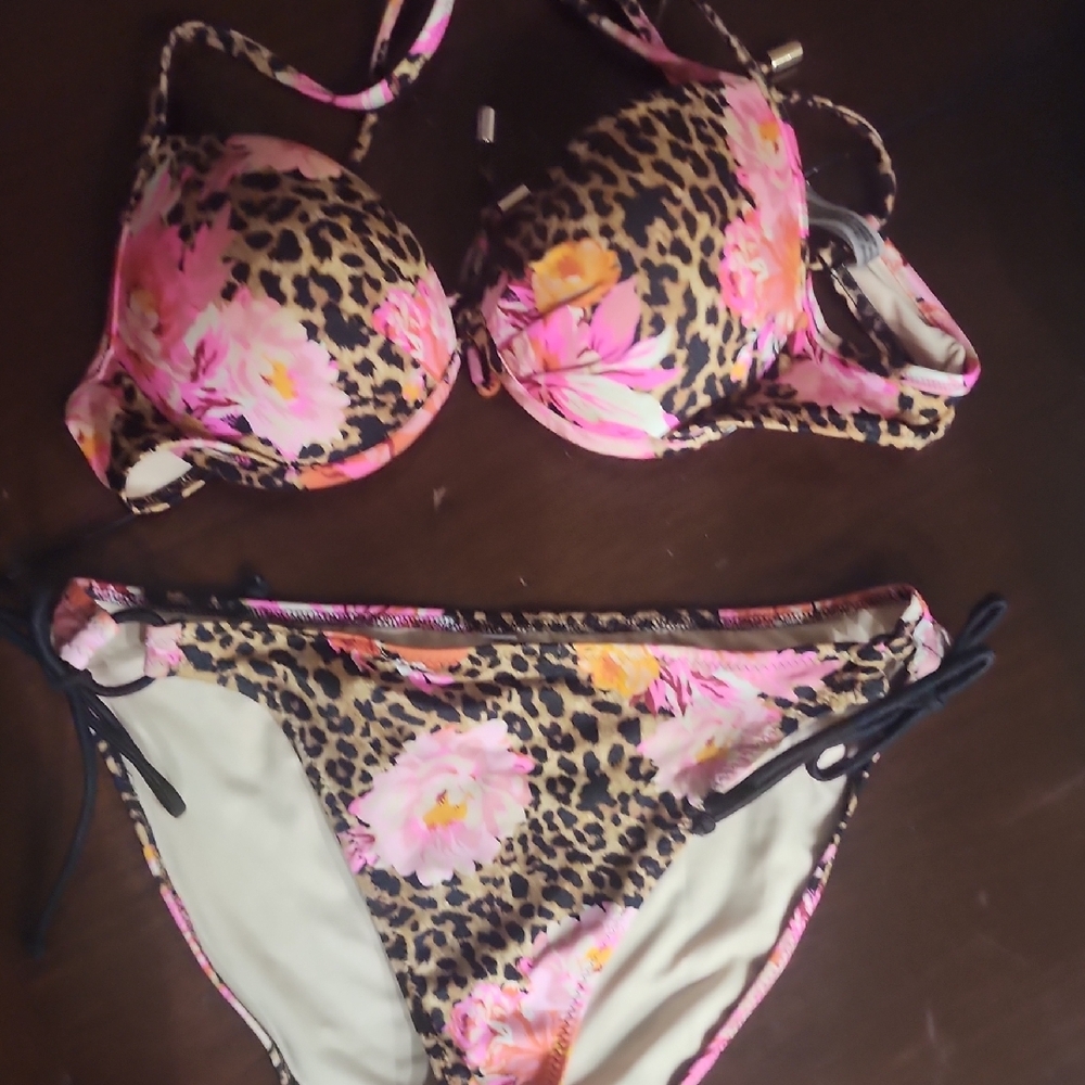 Victoria's Secret Leopard and Pink Bikini